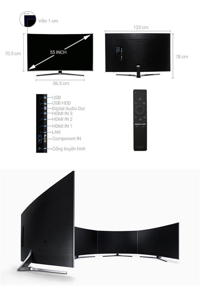 Tivi Samsung 55MU6500 (Internet TV, Màn Cong, 4K Ultra HD, 55 inch)