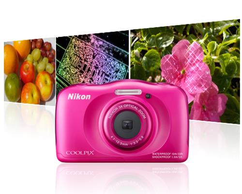 Máy ảnh Nikon Coolpix S33 (Hồng)