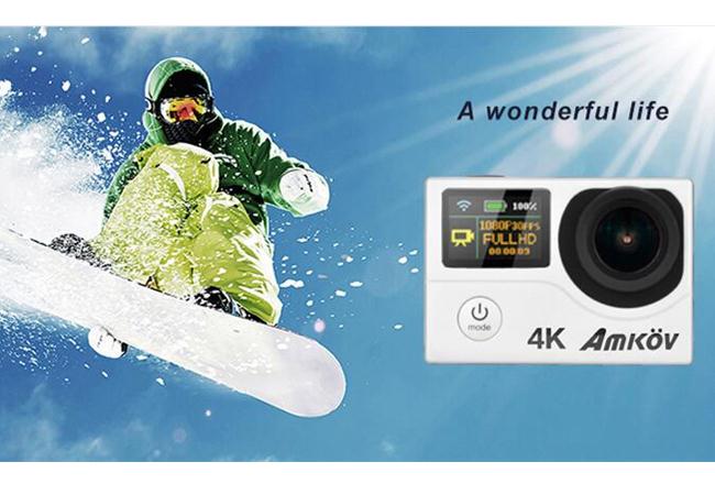 Máy quay thể thao Amkov 8000S (Quay video 4K ,Wifi, Chống nước)